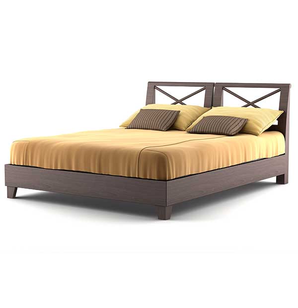 wooden bed
